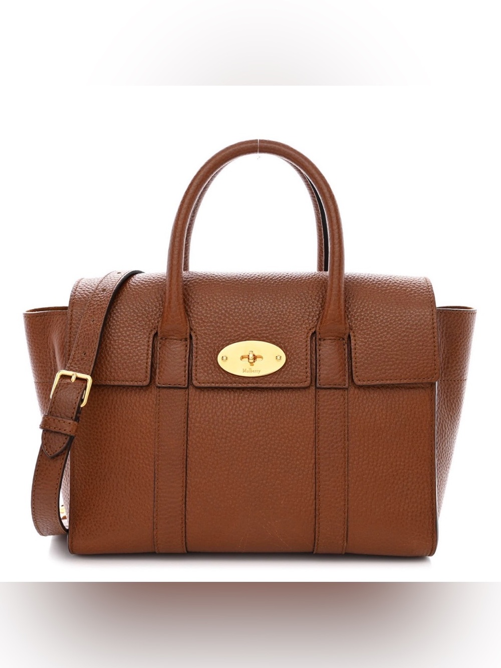 NWT Mulberry Oak New Small Bayswater in grained leather